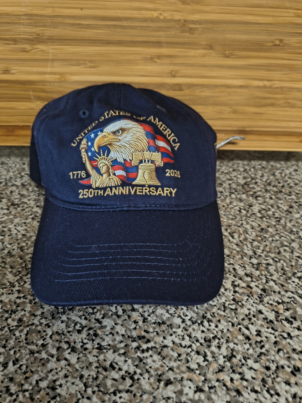 United States 250th Anniversary Embroidered Navy Cap